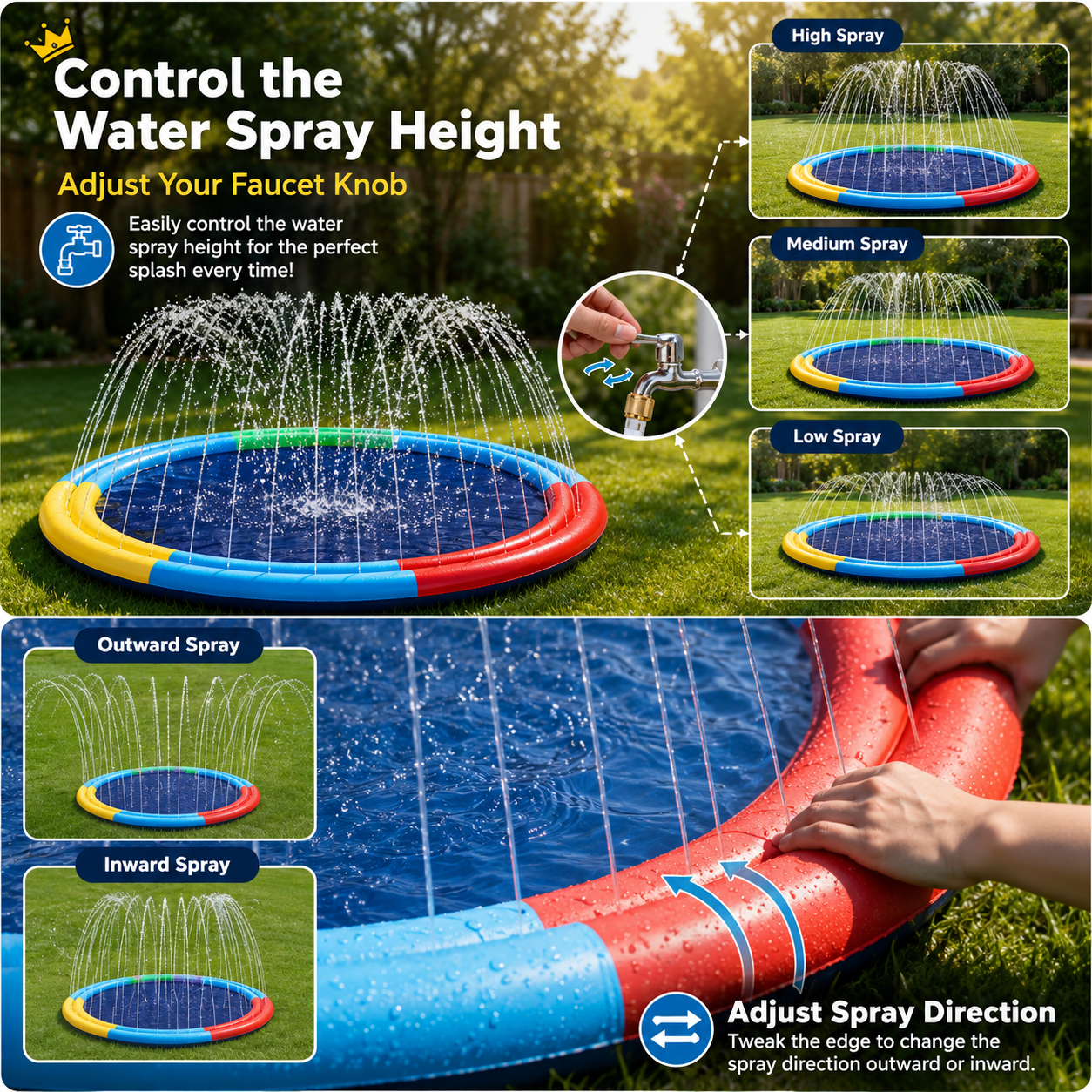 Splash Pad Water Play Sprinkler Mat