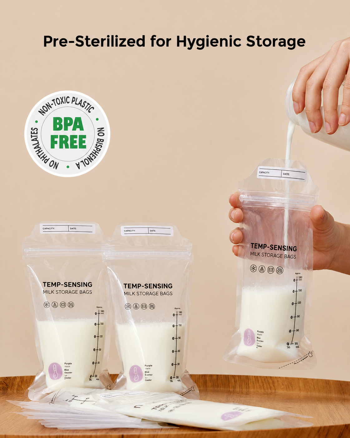 Emma Pre-Sterilized Leakproof Freezer Breastmilk Storage Bags