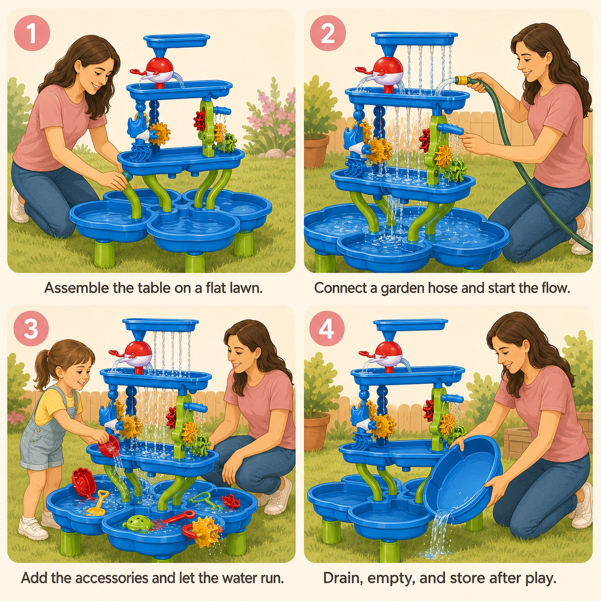 Splash Water Table Outdoor Play Set