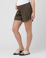 Mila Shirred Maternity Shorts