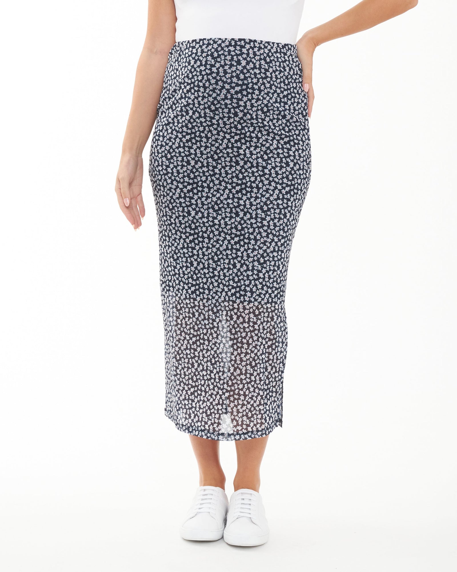 Ava Mesh Maternity Skirt