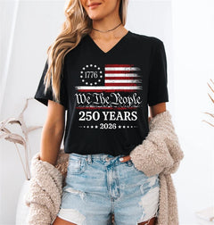 NuriBloom USA 250th Anniversary American Flag Mom Tee