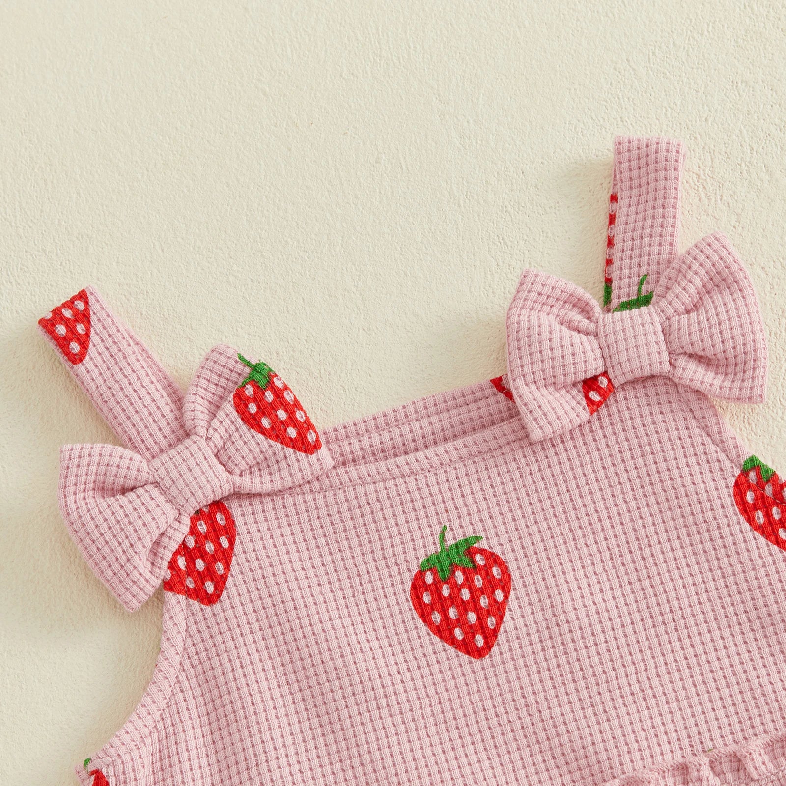 Lily – Baby Girl Strawberry Peplum Top & Pants Set
