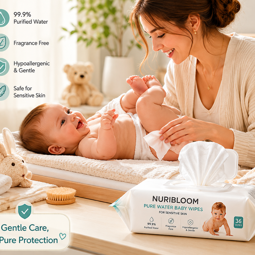 Olivia WaterWipes Fragrance Free Hypoallergenic Baby Wipes