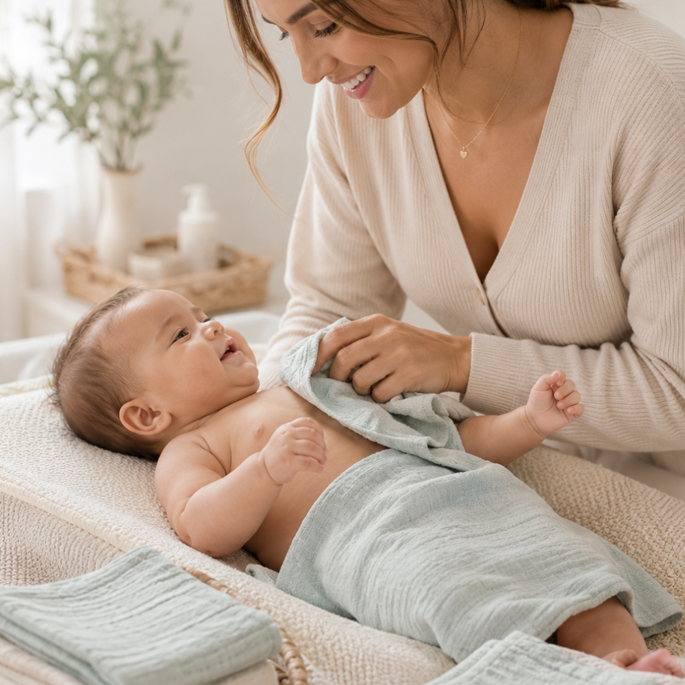 Ella Cotton Baby Washcloth Set