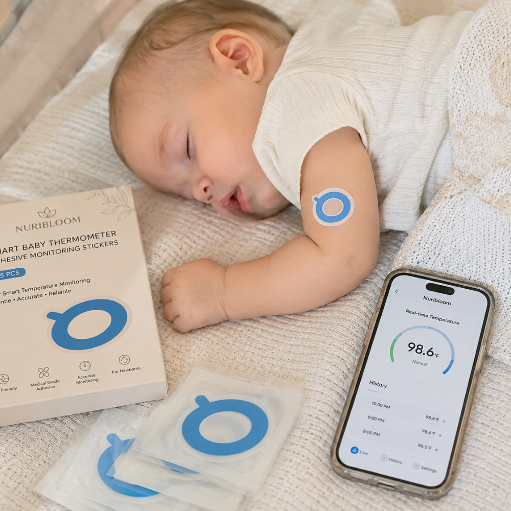 Olivia Smart Baby Thermometer Adhesive Monitoring Stickers