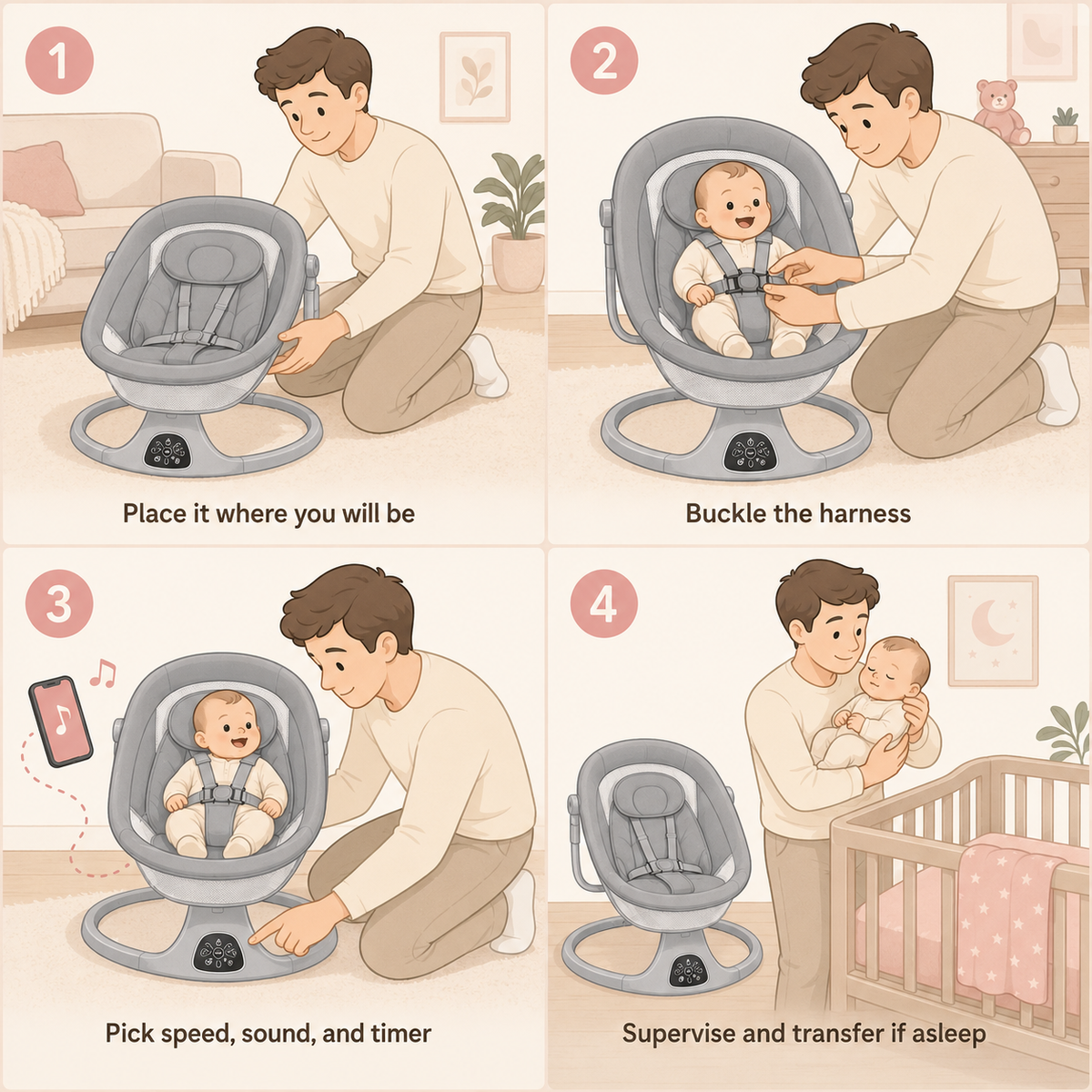 Dala Smart Electric Baby Swing