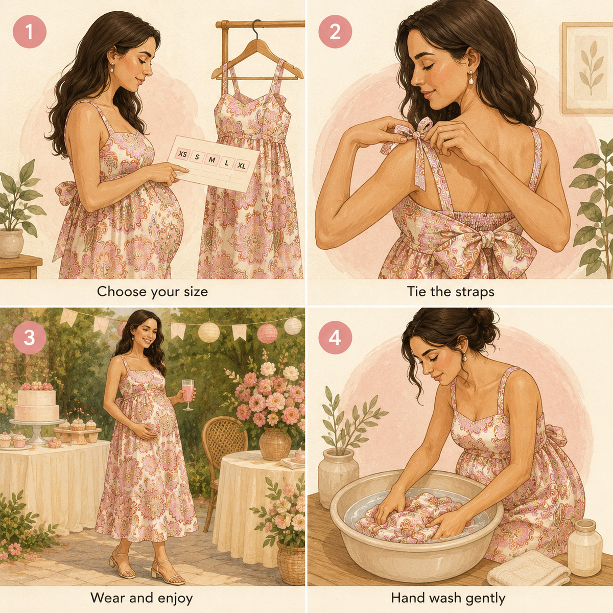 Sola Linen Maternity Dress