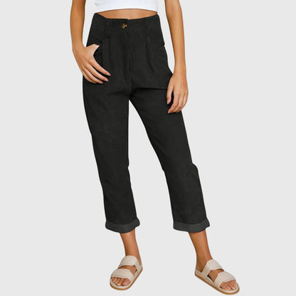 Belted High-Waisted Trousers