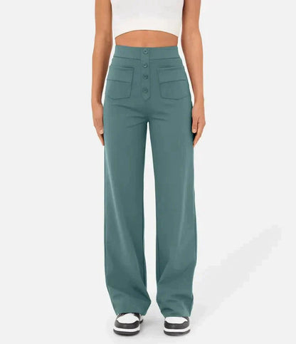 High-Waisted Pocket Trousers
