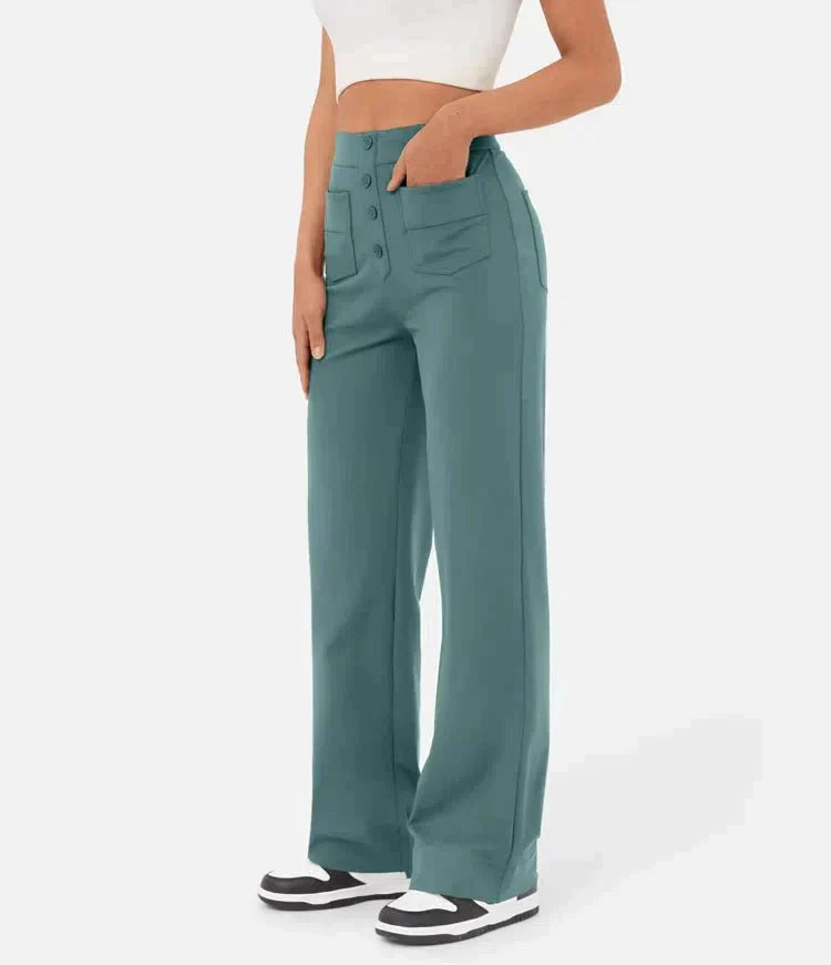 High-Waisted Pocket Trousers