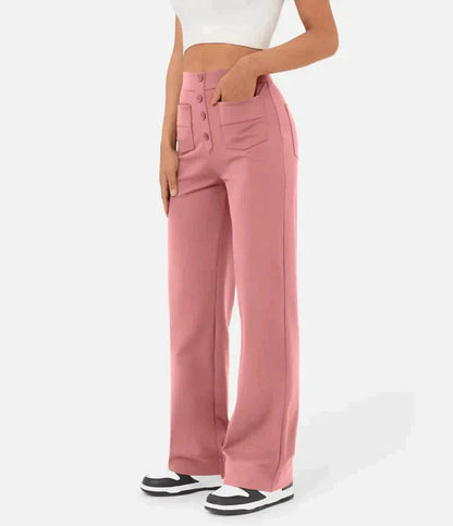 High-Waisted Pocket Trousers