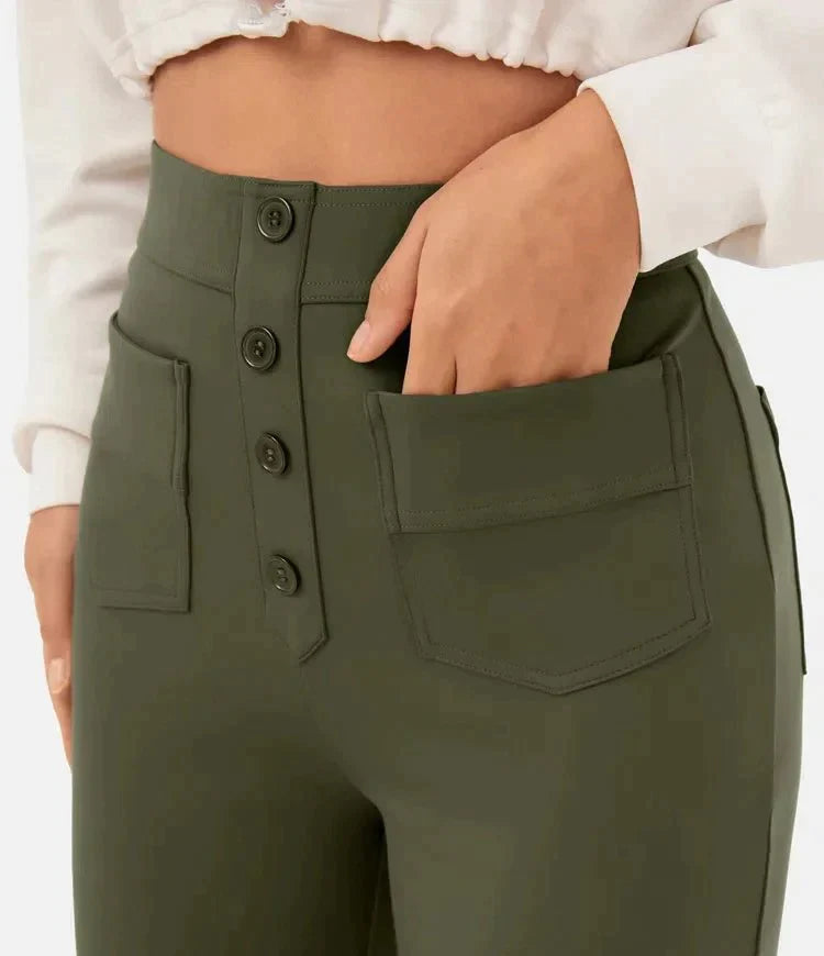 High-Waisted Pocket Trousers
