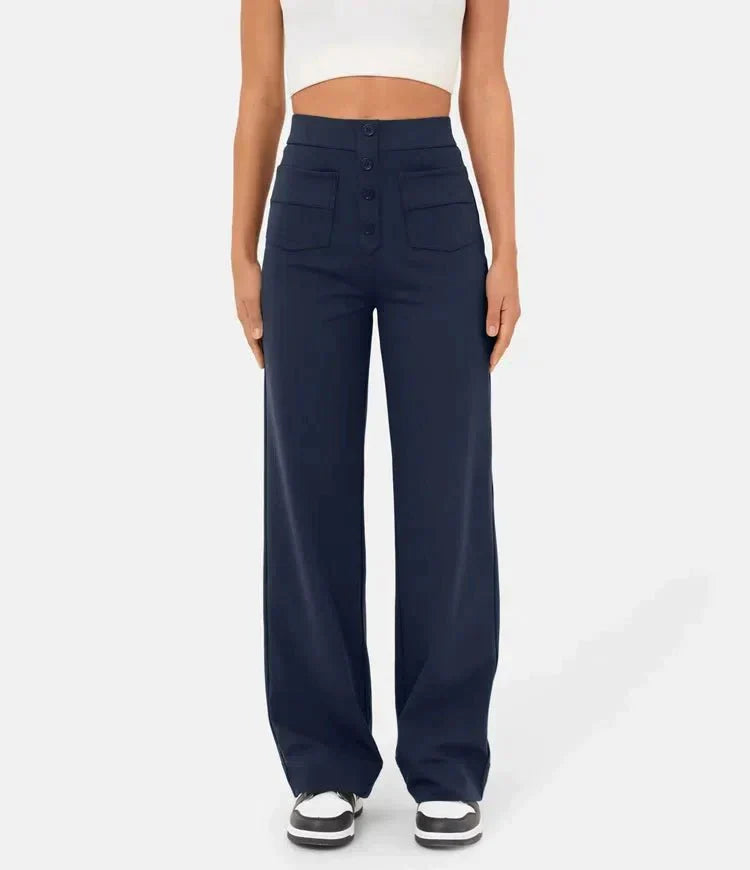High-Waisted Pocket Trousers