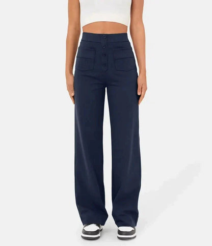 High-Waisted Pocket Trousers