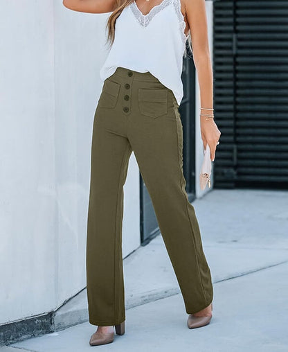 High-Waisted Pocket Trousers