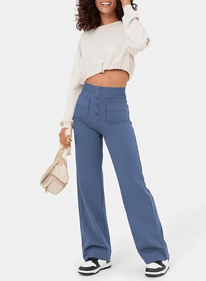 High-Waisted Pocket Trousers
