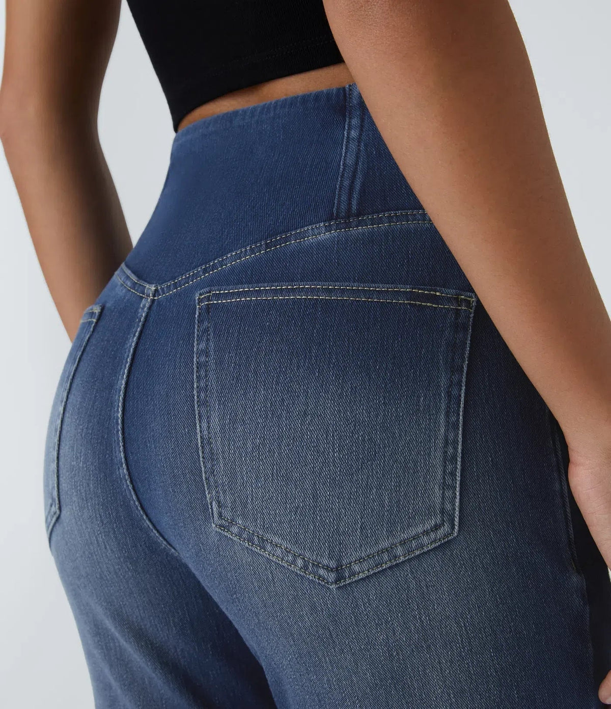 Flared High-Waisted Trousers