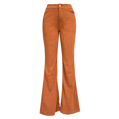 Ribbed Flared Trousers