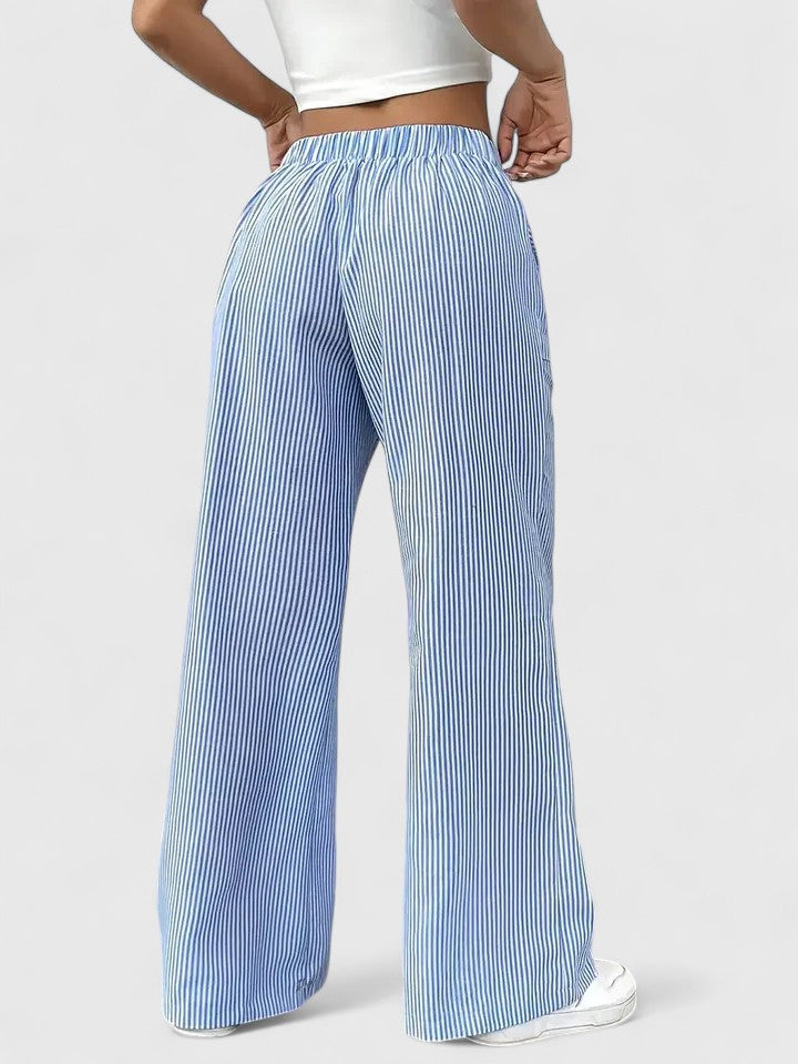 Wide-Leg Drawstring Trousers