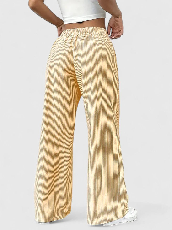 Wide-Leg Drawstring Trousers