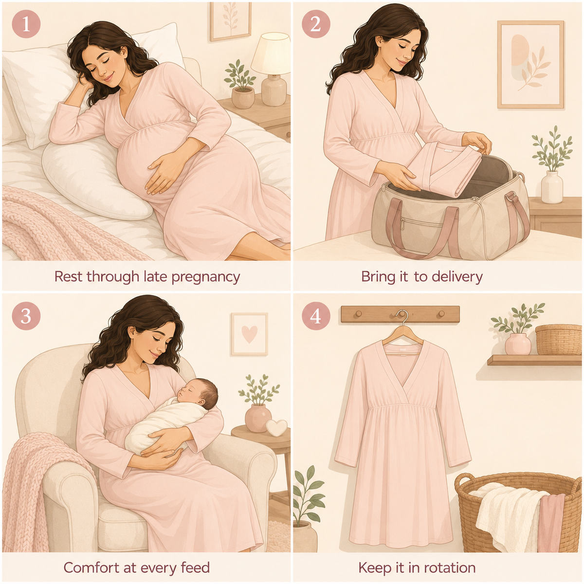 Sophia Nursing and Maternity Nightgown