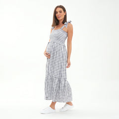 Charlotte Smocked Maternity Sundress