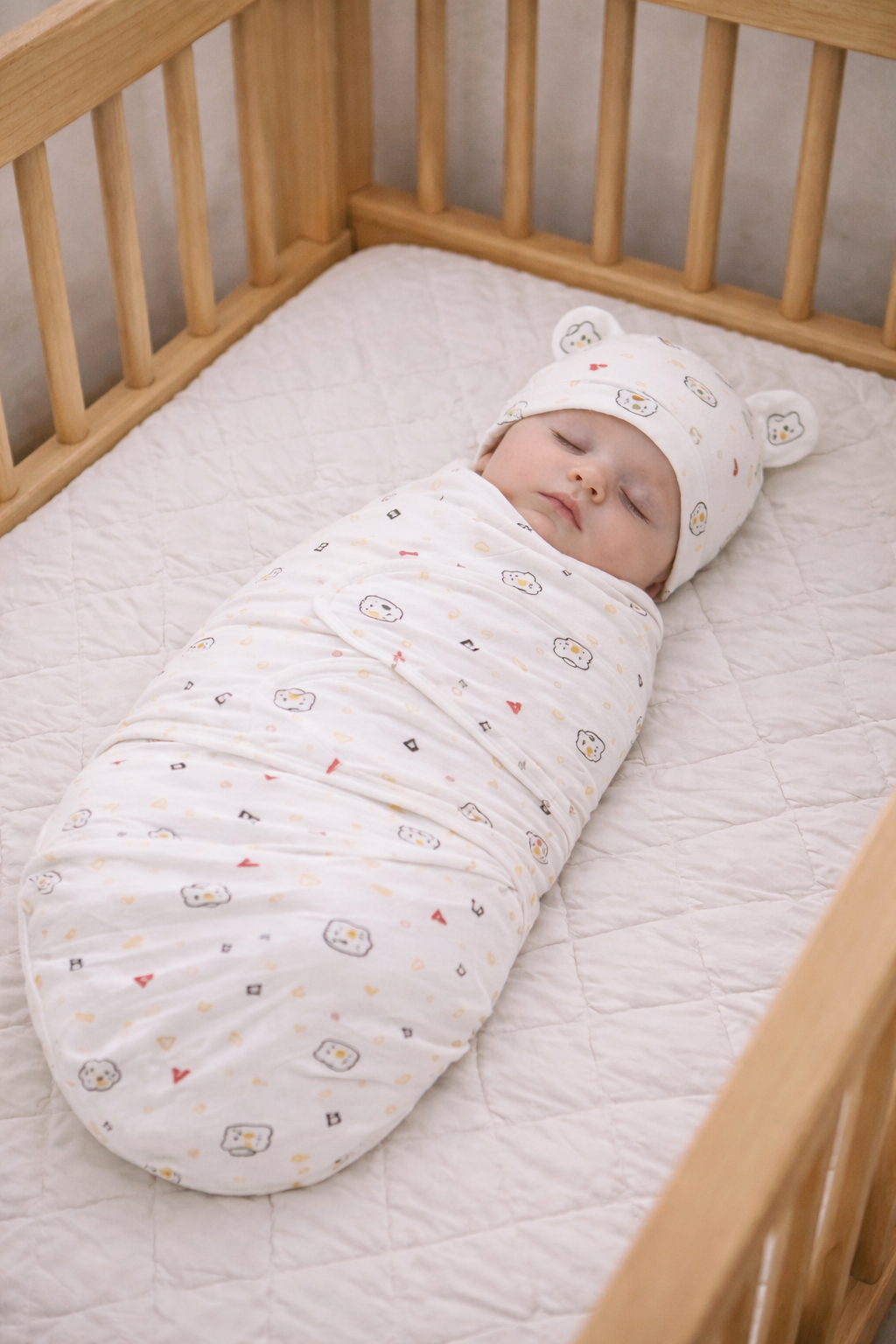 Fona Newborn Baby Cotton Adjustable Swaddle Wrap Blanket