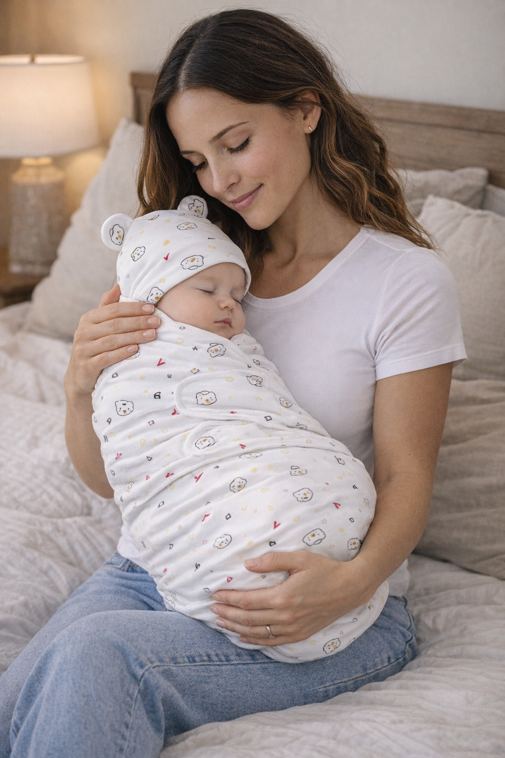Fona Newborn Baby Cotton Adjustable Swaddle Wrap Blanket