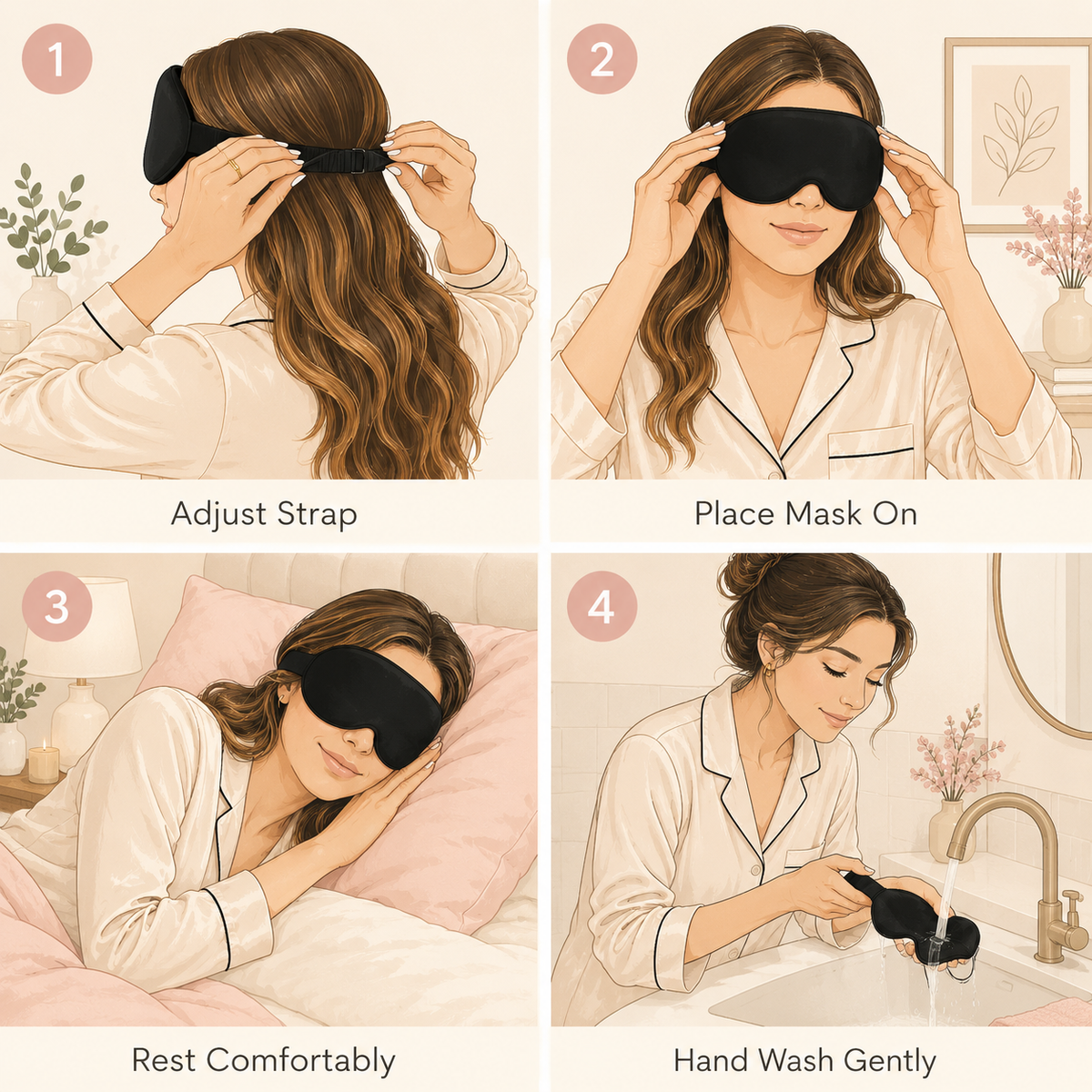 Luna Full Blackout Silk Deep Sleep Mask