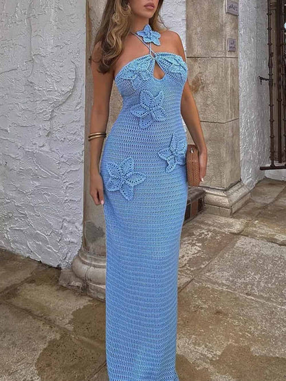 Floral Crochet Maxi Dress