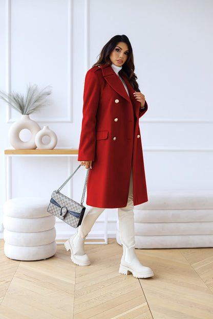 Double-Breasted Lapel Coat