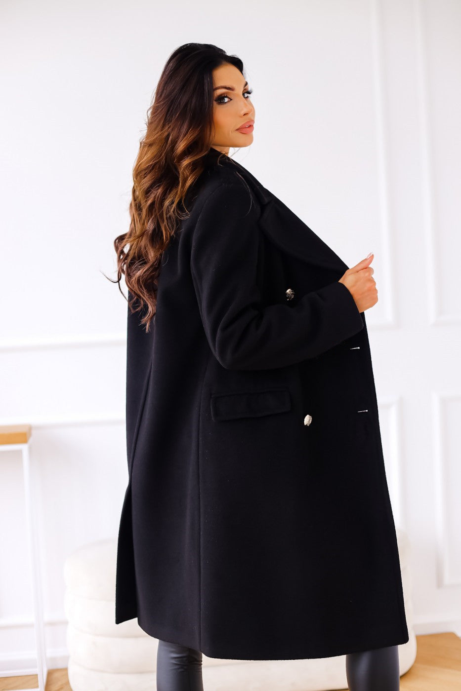 Double-Breasted Lapel Coat
