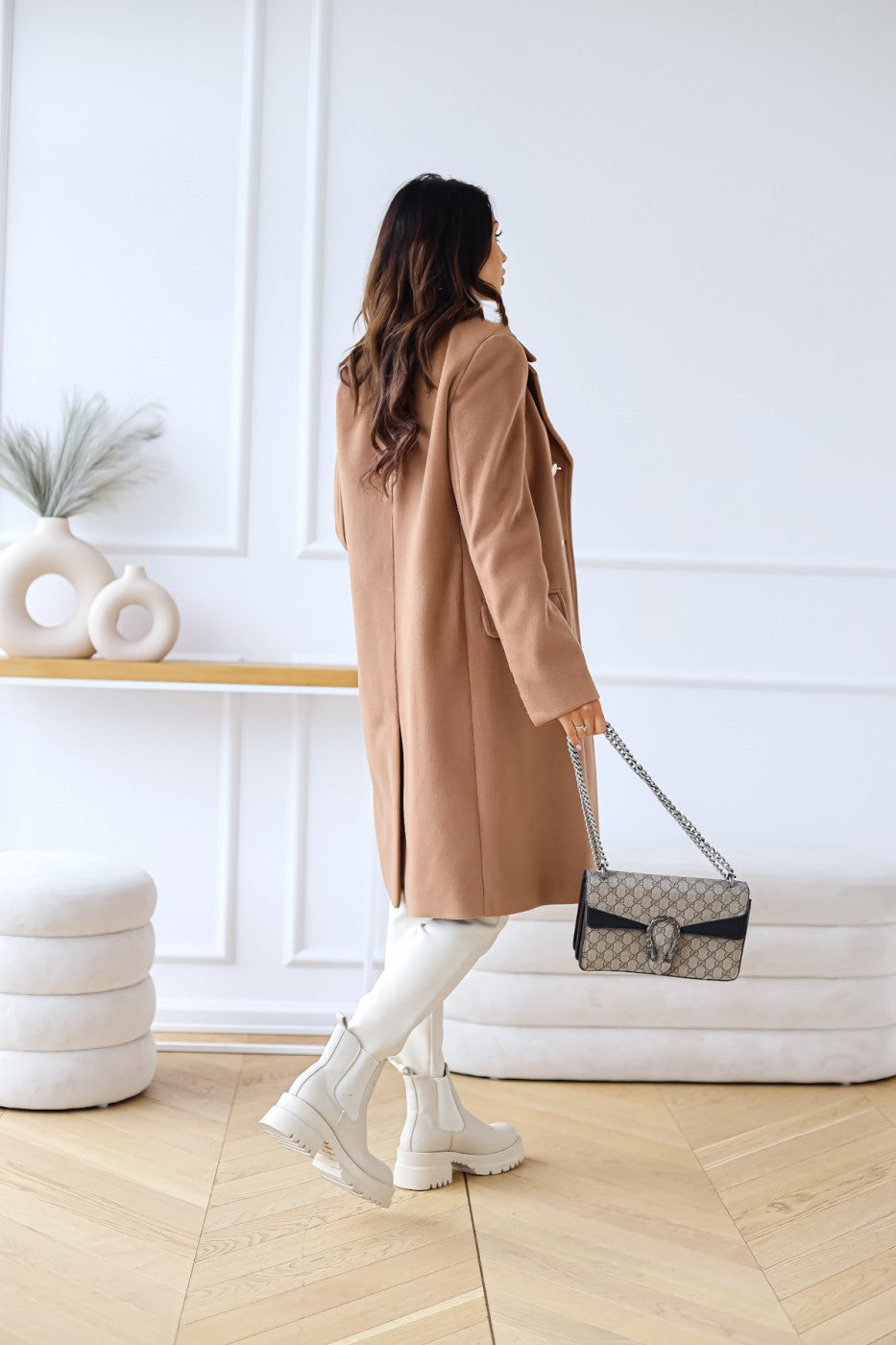 Double-Breasted Lapel Coat