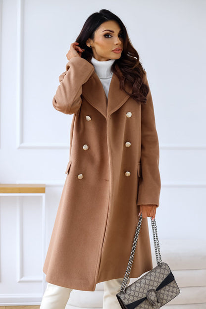 Double-Breasted Lapel Coat