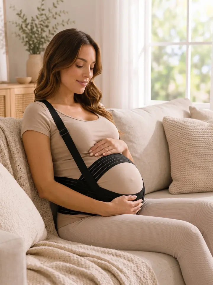 Sophia Belly Support Band Brace — lifestyle, product in use