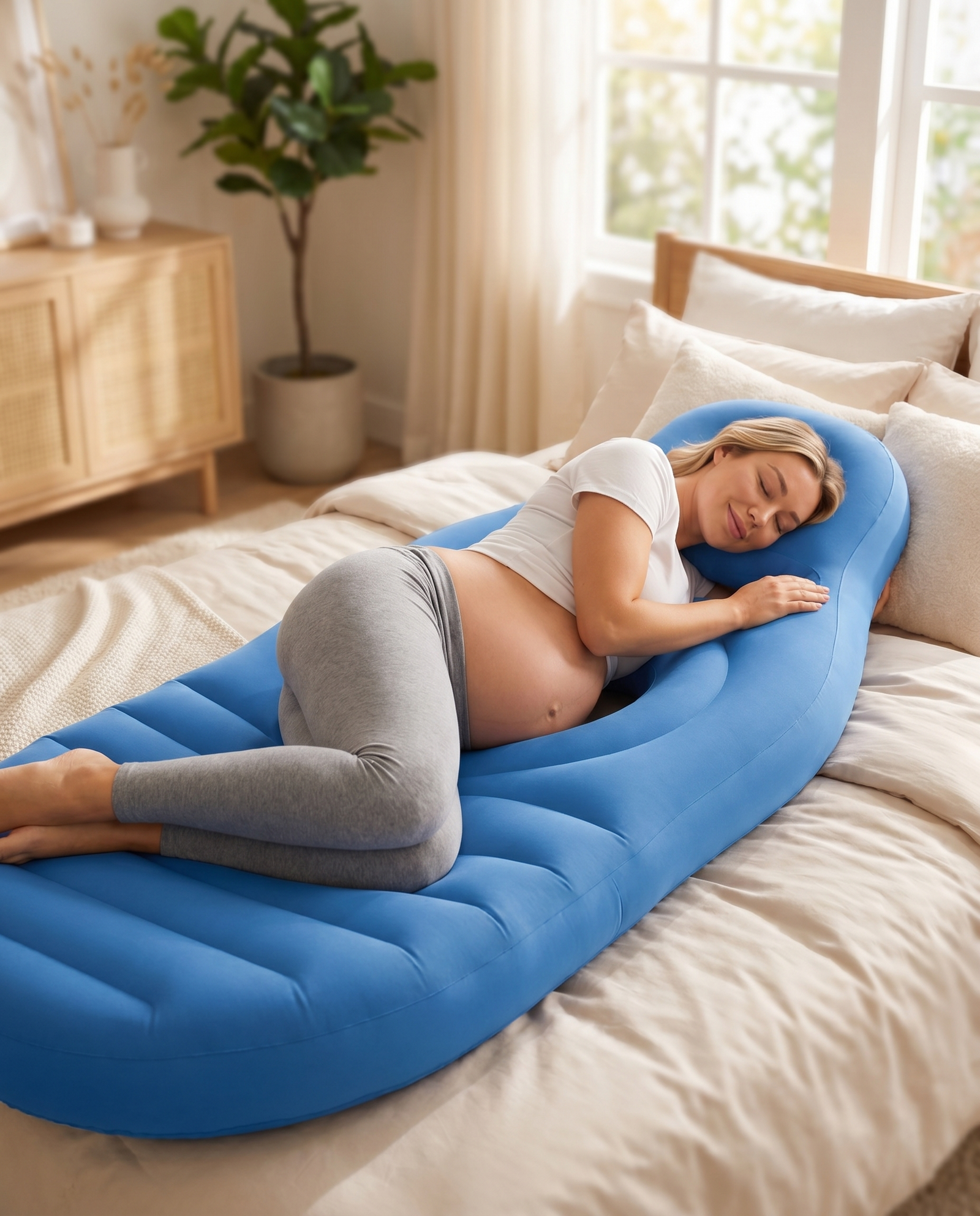 Sophia Belly Support Mattress — lifestyle, product in use