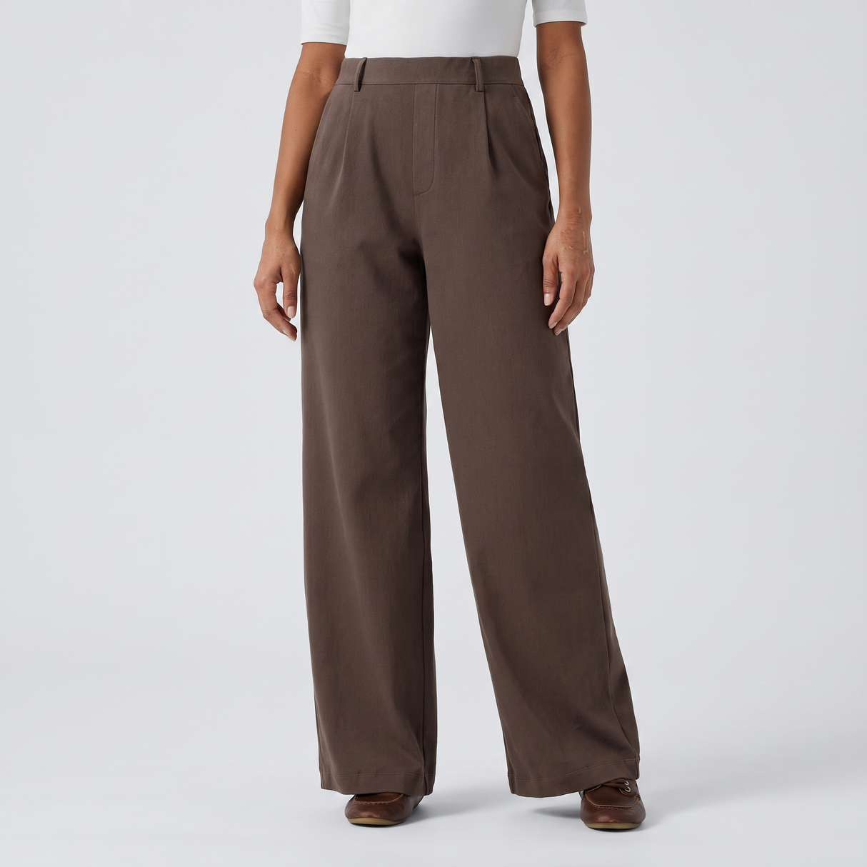 High Waisted Wide Leg Work Pants with Pockets - studio hero