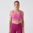 Light Support U-Neck Yoga Sports Bra with Built-in Bra - studio hero