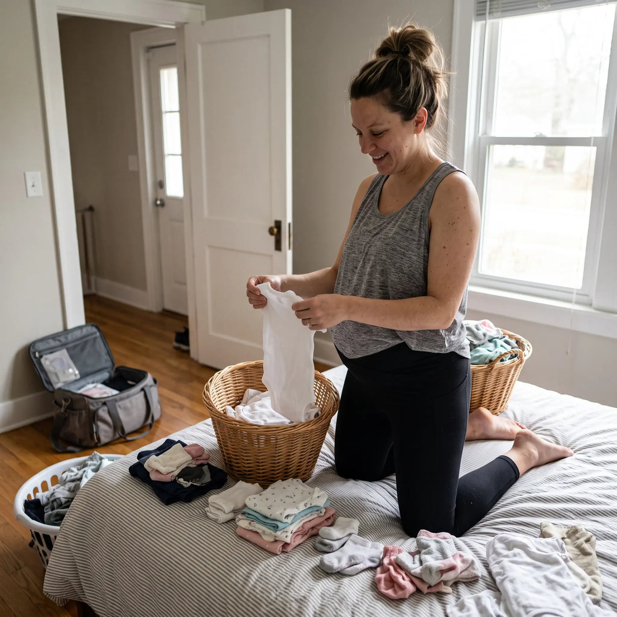 Super High Waisted Pocket 7/8 Yoga Maternity Leggings