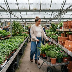 Crossover High Waisted Maternity Baggy Jeans with Pockets - garden centre