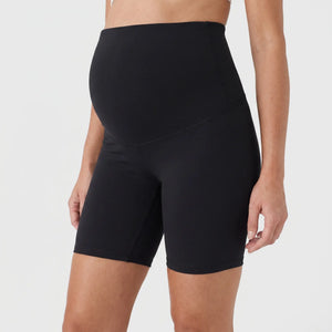 Super High Waisted Maternity Yoga Biker Shorts 7''