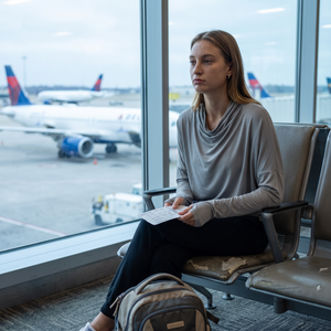 Cowl Neck Long Sleeve Thumb Hole Casual Top - airport gate