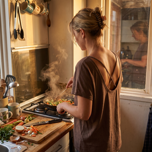 U Neck Casual Tank Top - cooking at home