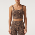 Leopard Print Light Support Square Neck Yoga Sports Bra - studio hero