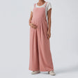 Waffle Casual Maternity Overalls with Pockets