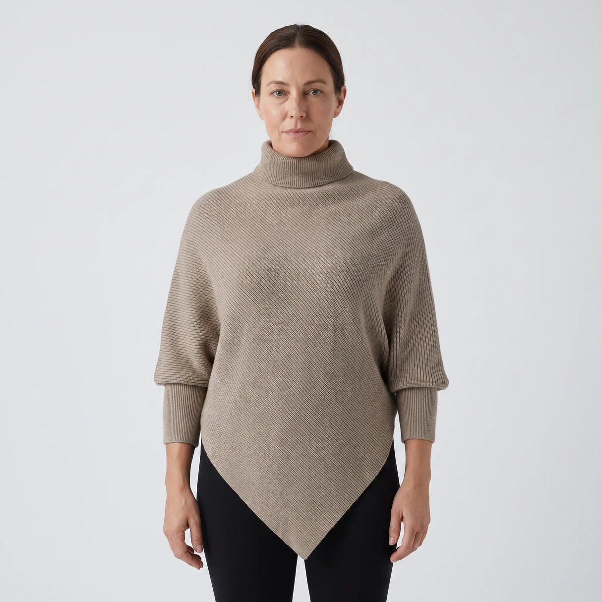 High Neck Asymmetric Hem Jumper - hero