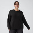 Slouchy Round Neck Dropped Shoulder Jumper - hero