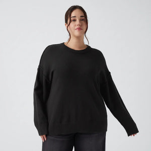 Slouchy Round Neck Dropped Shoulder Jumper - hero