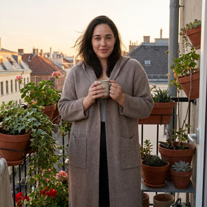 Hooded Longline Pocket Cardigan - lifestyle2